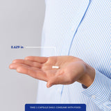 Pure Encapsulations cápsula en mano para comparar escala y dosificación