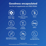 Pure Encapsulations etiqueta de ingredientes destacando ausencia de alérgenos