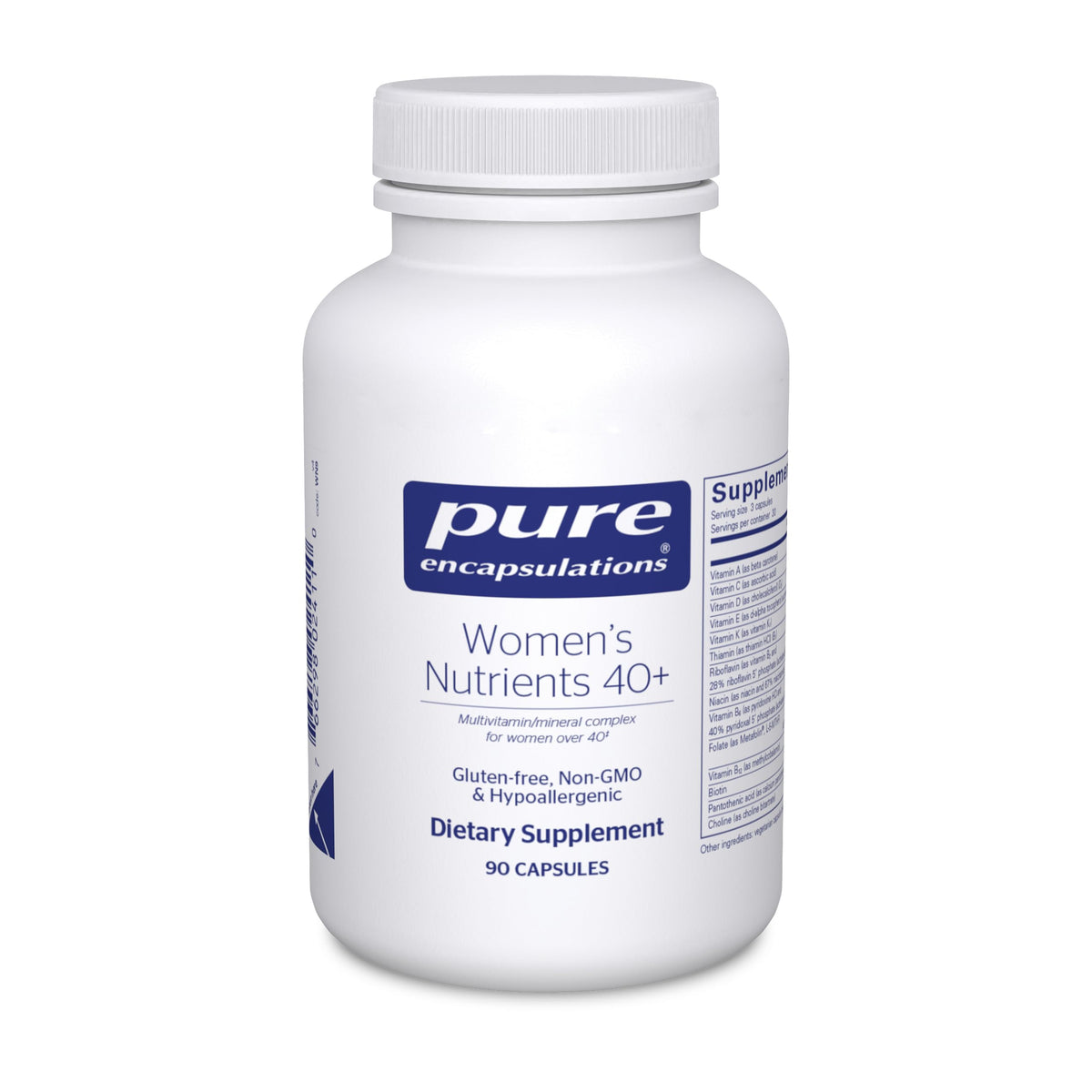 Pure Encapsulations frente del empaque mostrando sello limpio y beneficios