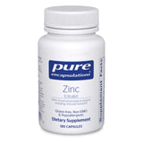 Pure Encapsulations frasco frontal mostrando 180 cápsulas y etiqueta clara beneficio pureza