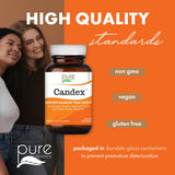 Pure Essence Candex cápsula en mano comparación de tamaño práctico