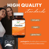 Pure Essence Candex cápsula junto a cuenco de comida ligera, sugiere uso entre comidas