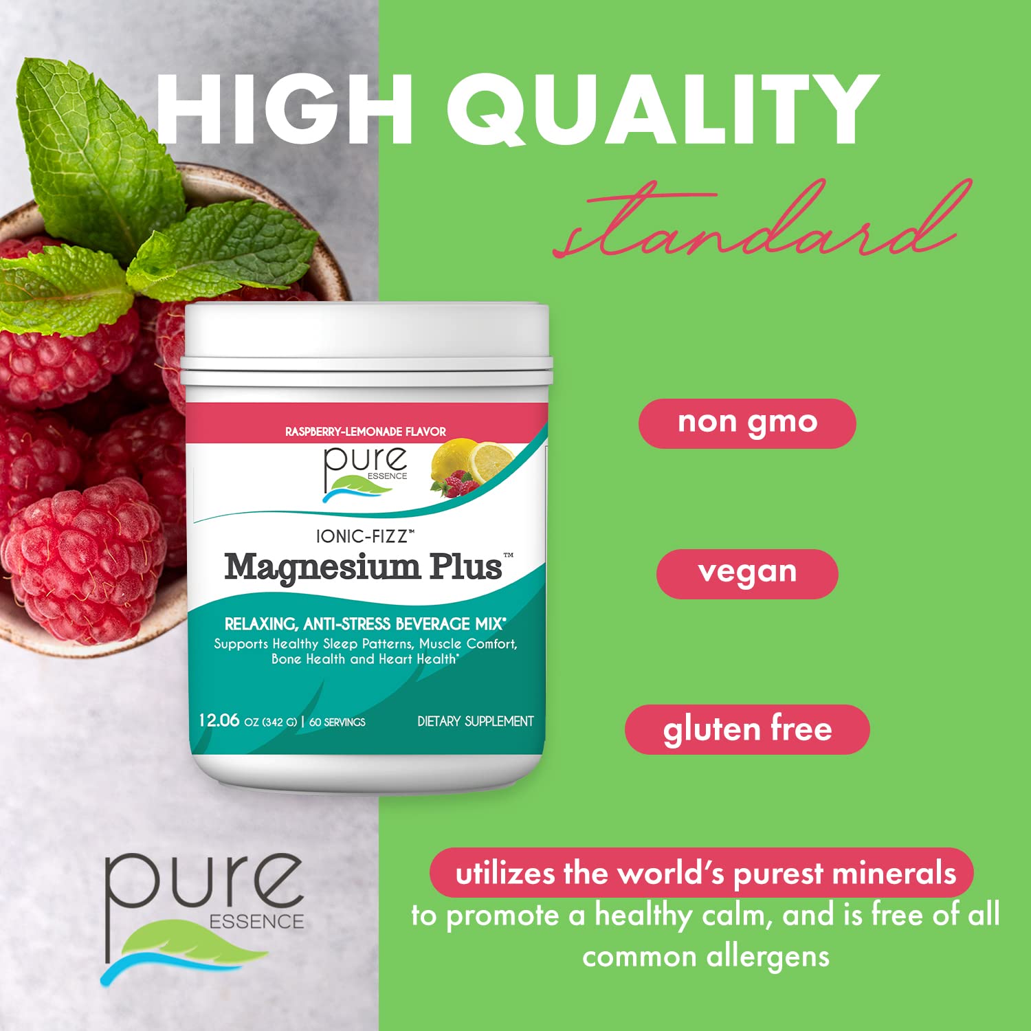 Pure Essence Labs cucharada midiendo la dosis exacta para uso diario