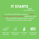 Pure Essence Labs producto en escena de descanso para apoyar la relajación