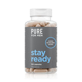 Pure for Men frasco frontal mostrando etiqueta y beneficios