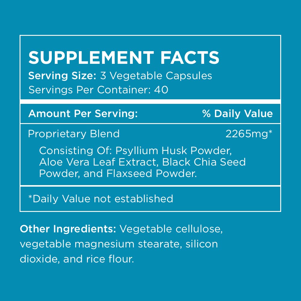 Pure for Men ingredientes psyllium chia lino resaltando fibra natural