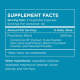 Pure for Men ingredientes psyllium chia lino resaltando fibra natural