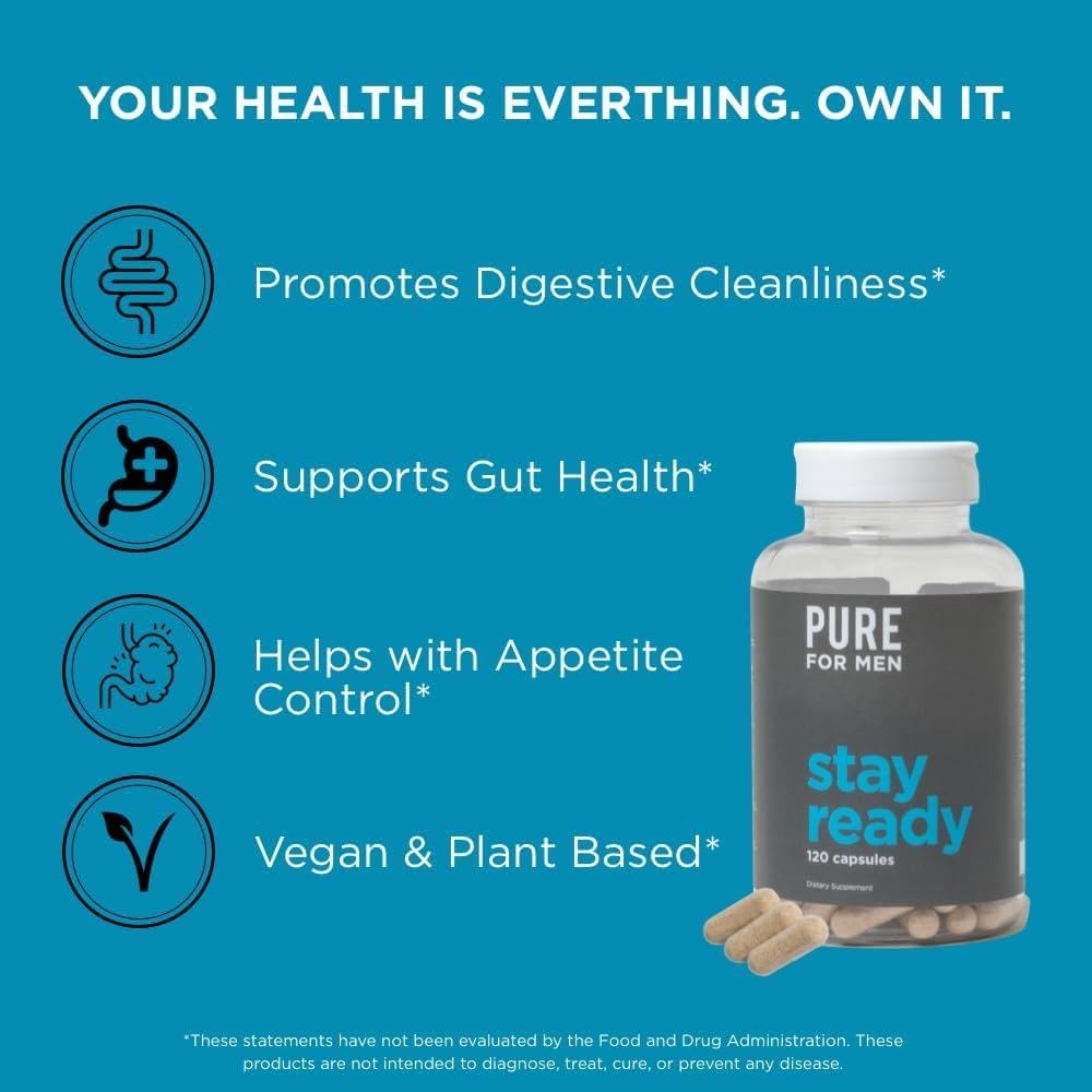 Pure for Men etiqueta con instrucciones claras para uso seguro