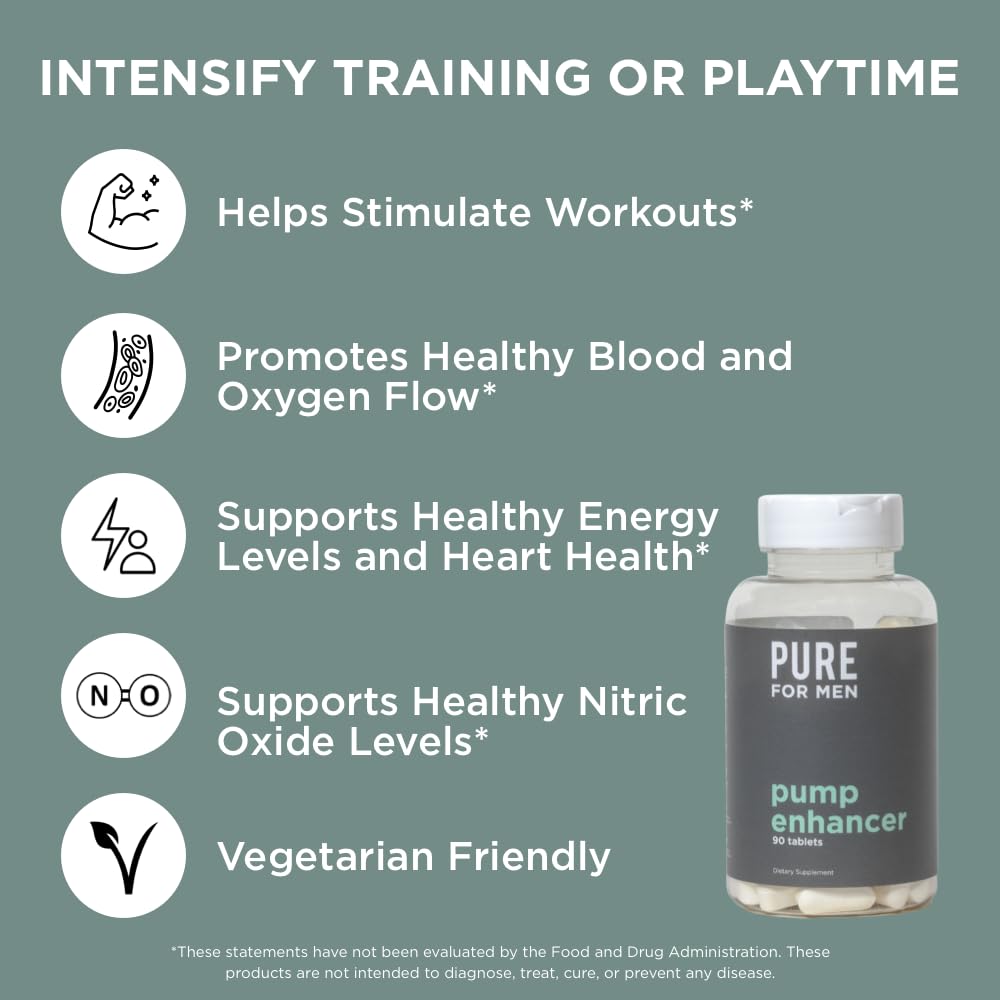 Pure for Men etiqueta nutricional legible con información por dosis