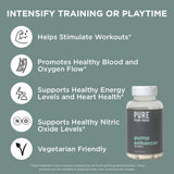 Pure for Men etiqueta nutricional legible con información por dosis