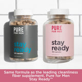Pure for Men etiqueta con ingredientes y sin aditivos artificiales