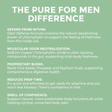 Pure for Men ingredientes: chía, psyllium y linaza para regularidad