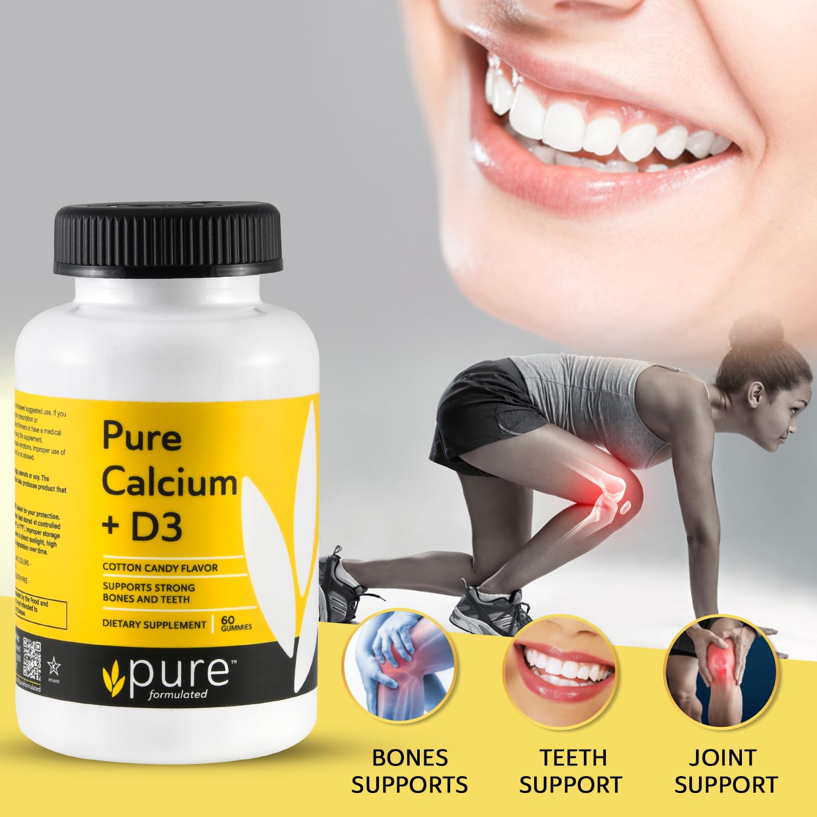 pure formulated familia disfrutando gominolas, facilidad para todos