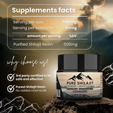 Pure Health Max frasco abierto con porción de resina listo para usar