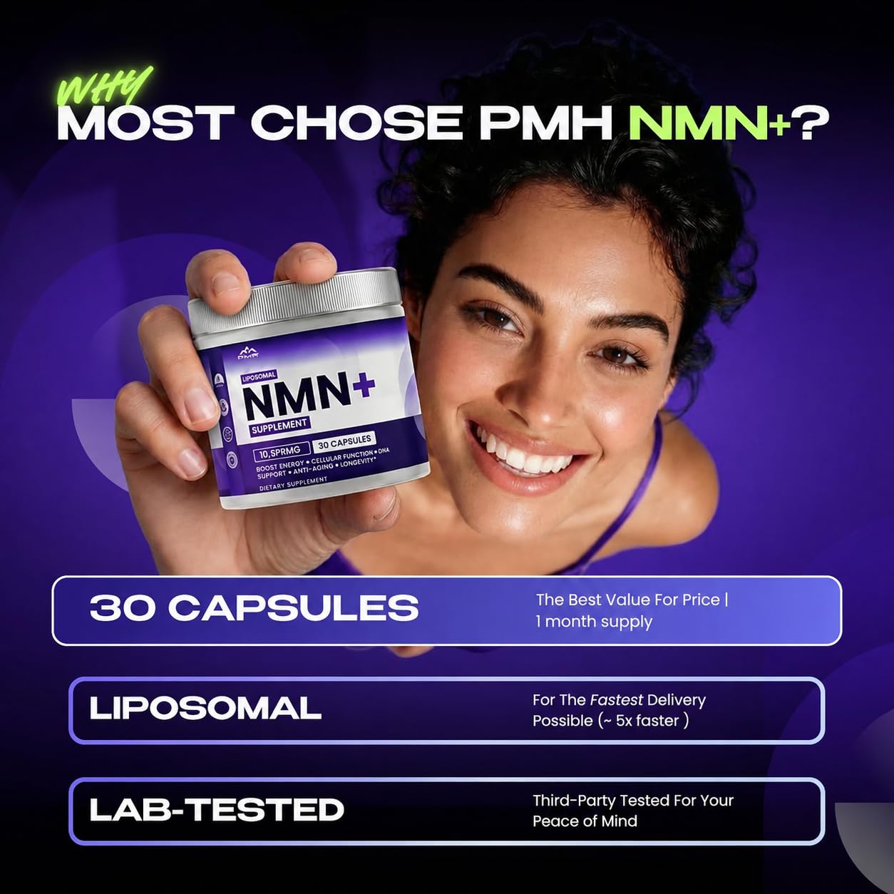 PURE HEALTH MAX cápsula detalle de textura para sensación premium