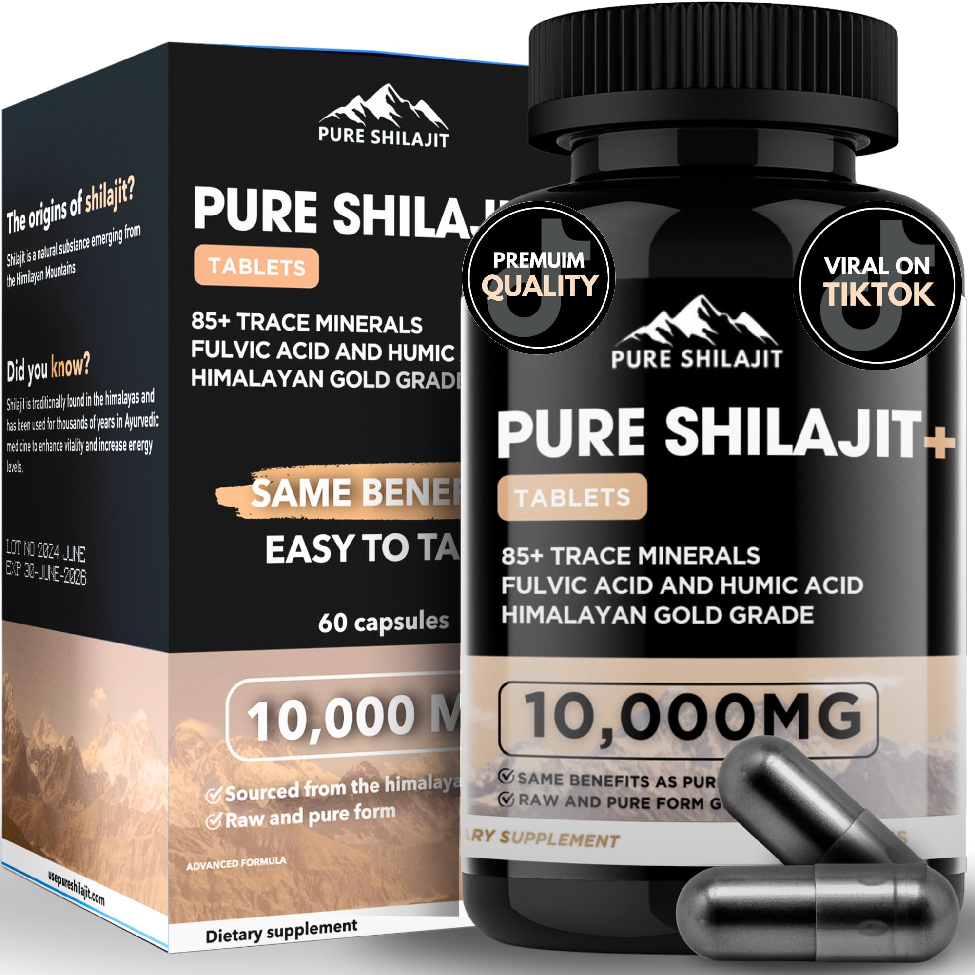 PURE HEALTH MAX frente del empaque mostrando el envase y beneficios visibles