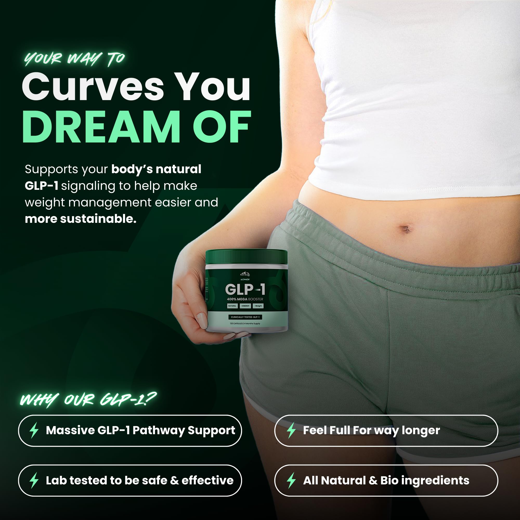 PURE HEALTH MAX etiqueta con ingredientes clave, transparencia y confianza