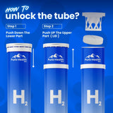 PURE HEALTH MAX comparación de tamaño del bote junto a una botella estándar