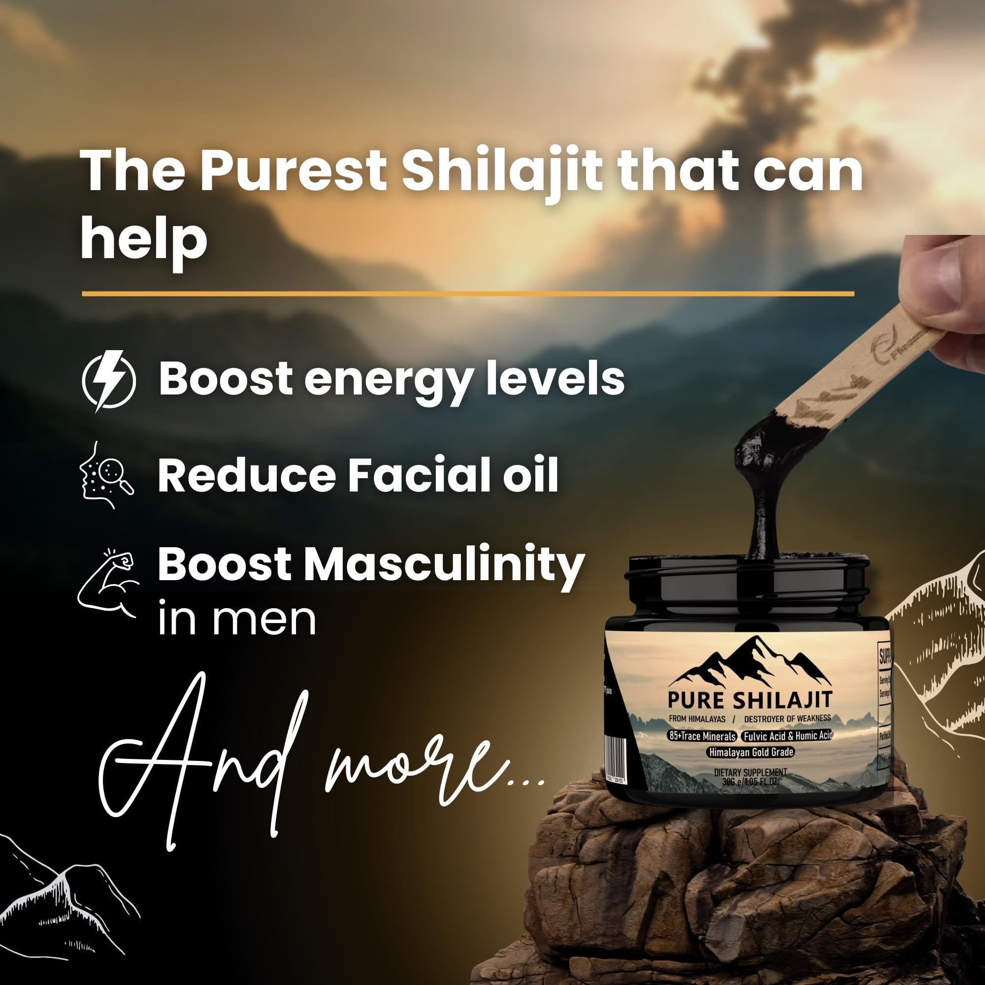 Pure Health Max primer plano de la textura de la resina mostrando concentración