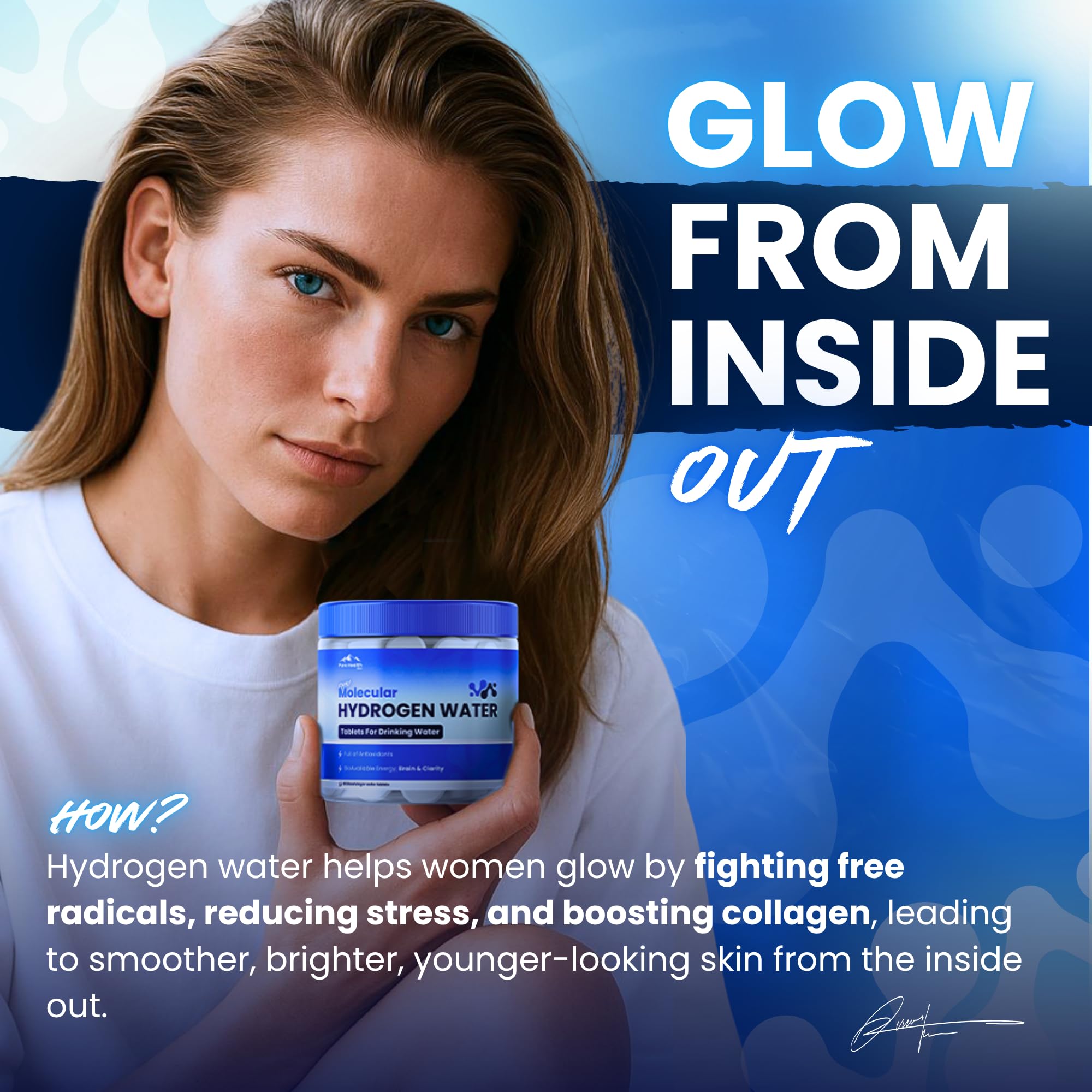 PURE HEALTH MAX uso en mano durante viaje mostrando portátil y conveniente para llevar