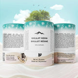 Pure Himalayan Shilajit ambientación natural que sugiere origen montañoso