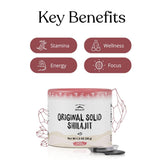 Pure Himalayan Shilajit espátula de acero inoxidable incluida para dosificar