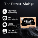 Pure Himalayan Shilajit etiqueta con sello de prueba de laboratorio independiente