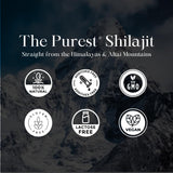 Pure Himalayan Shilajit frasco de vidrio protector contra la luz, conservación