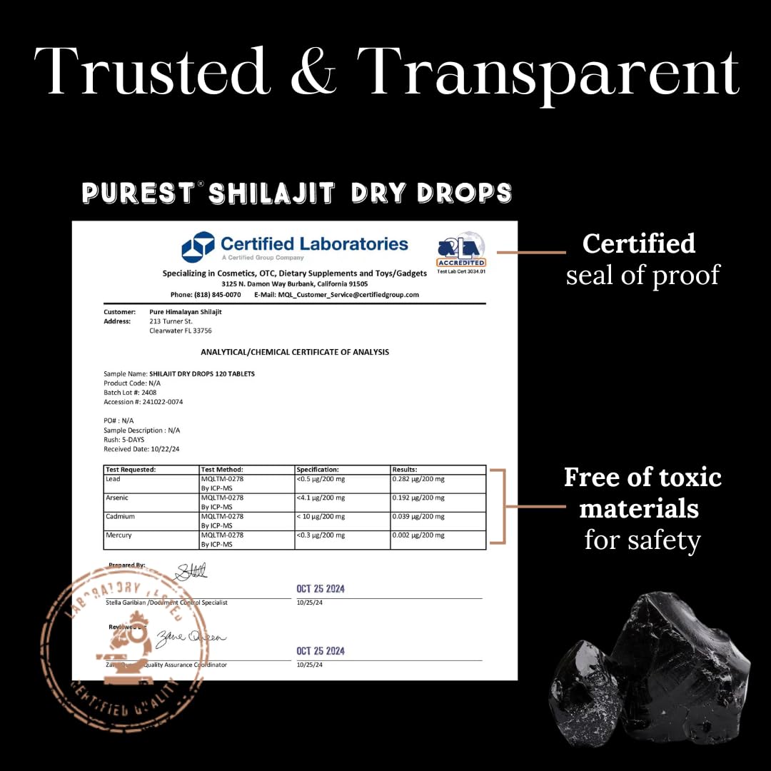 Pure Himalayan Shilajit comparación de tamaño para entender porción diaria