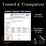 Pure Himalayan Shilajit comparación de tamaño para entender porción diaria