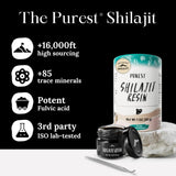 Pure Himalayan Shilajit resina textura cercana destaca calidad natural