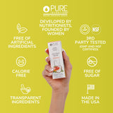 Pure Inventions etiqueta en primer plano con ingredientes limpios