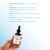 Pure Inventions frasco en mano para comparar tamaño y facilidad de transporte