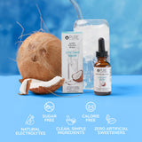 Pure Inventions ingredientes naturales como coco y stevia resaltando limpieza