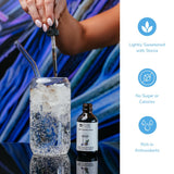 Pure Inventions gotas vertiéndose en vaso, sabor a pera sin calorías