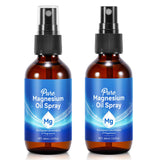 Pure Magnesium Oil Spray vista frontal mostrando pack de 2 y diseño compacto