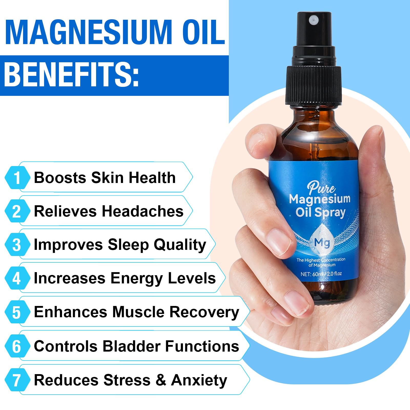 Pure Magnesium Oil Spray uso en pies demostrando aplicación localizada y comodidad