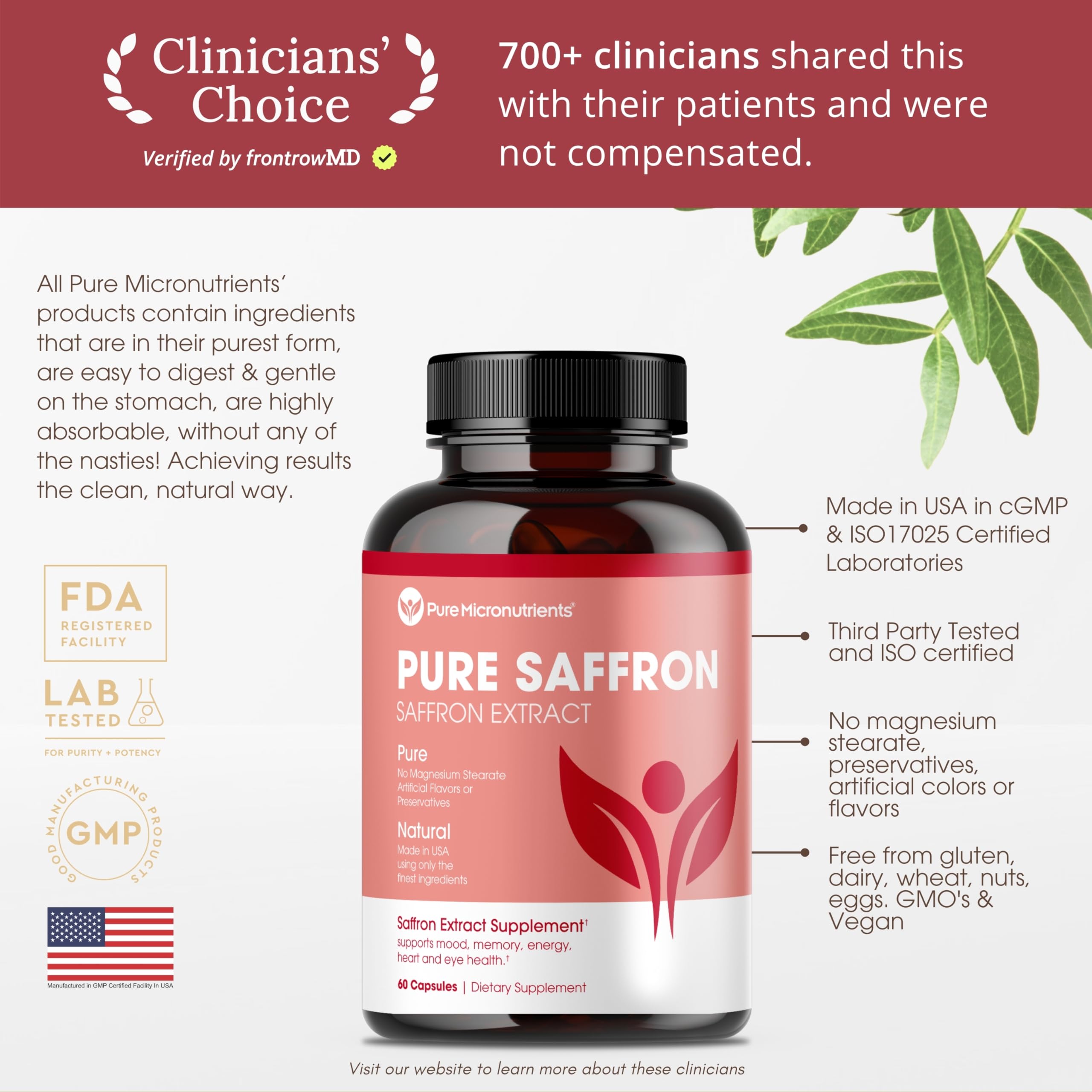 Pure Micronutrients primer plano de cápsula, diseño fácil de tragar y pureza
