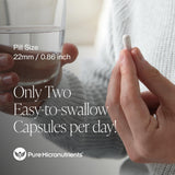 Pure Micronutrients cápsula junto a moneda para escala y referencia