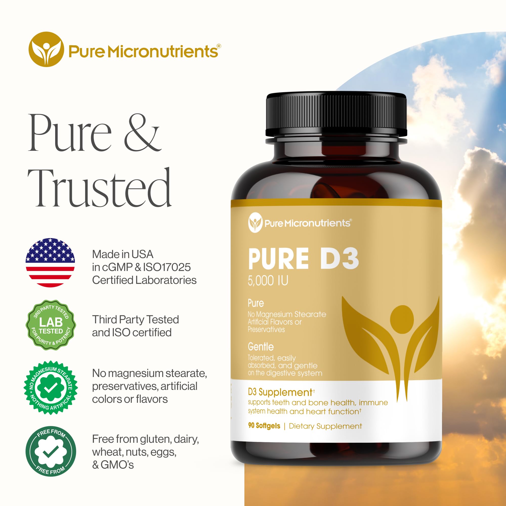 Pure Micronutrients cápsula mini vista cercana, destaca facilidad de deglución