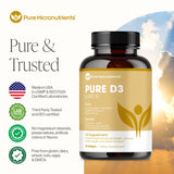 Pure Micronutrients cápsula mini vista cercana, destaca facilidad de deglución