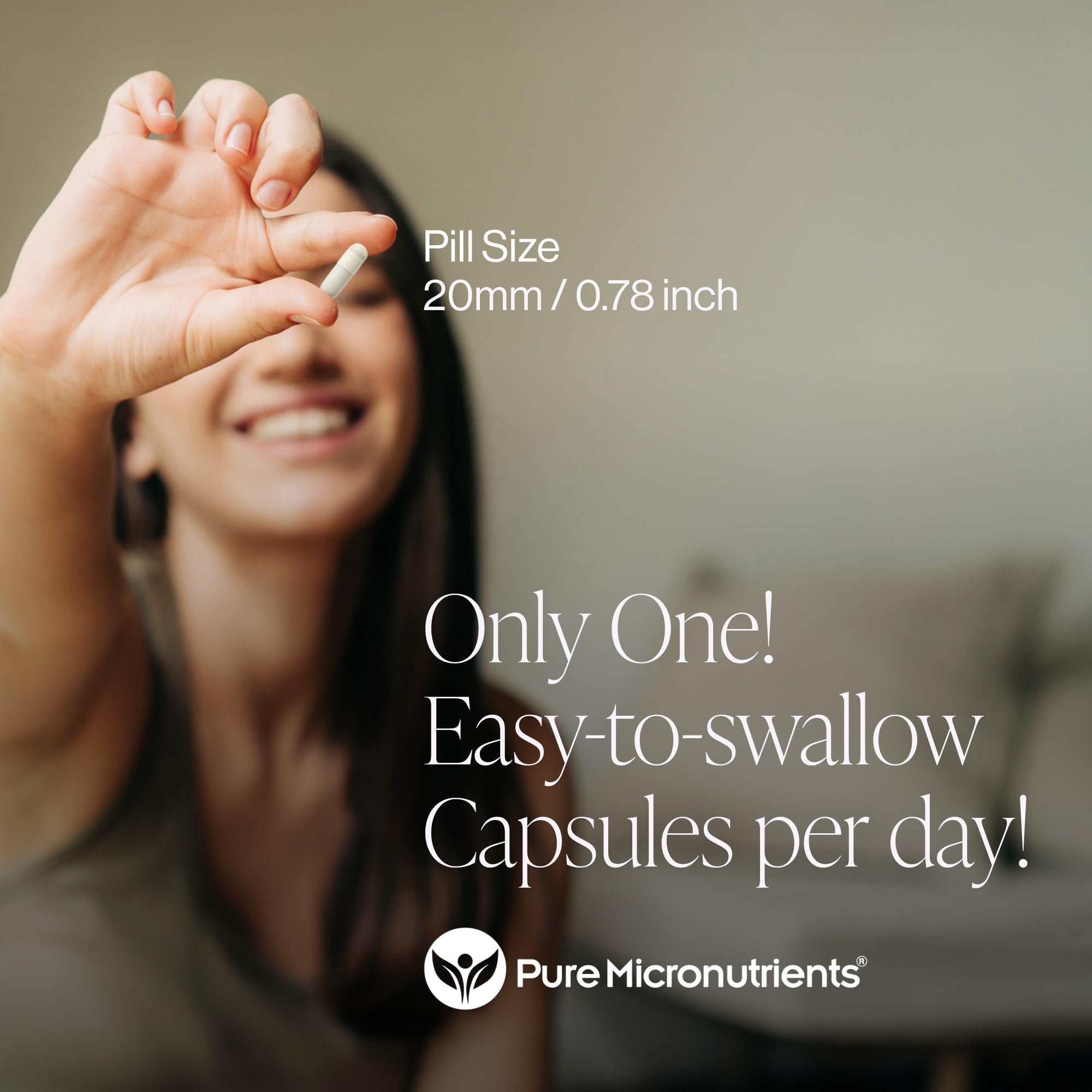 Pure Micronutrients etiqueta nutricional destacando dosis y certificaciones