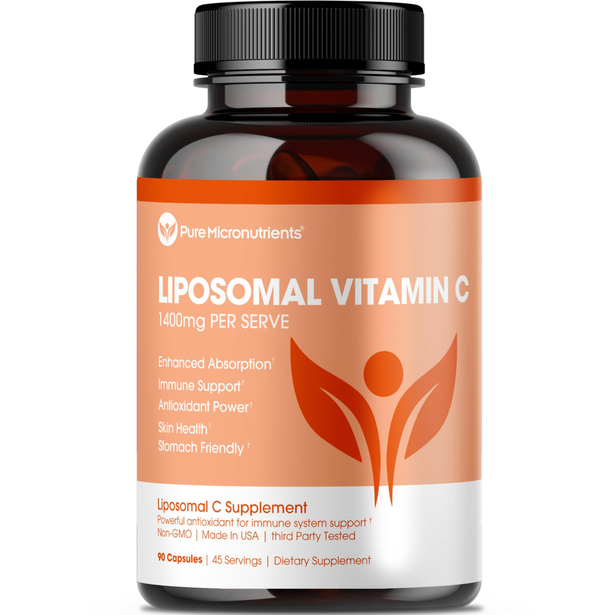 Pure Micronutrients frasco frente mostrando diseño y dosis, confianza en calidad