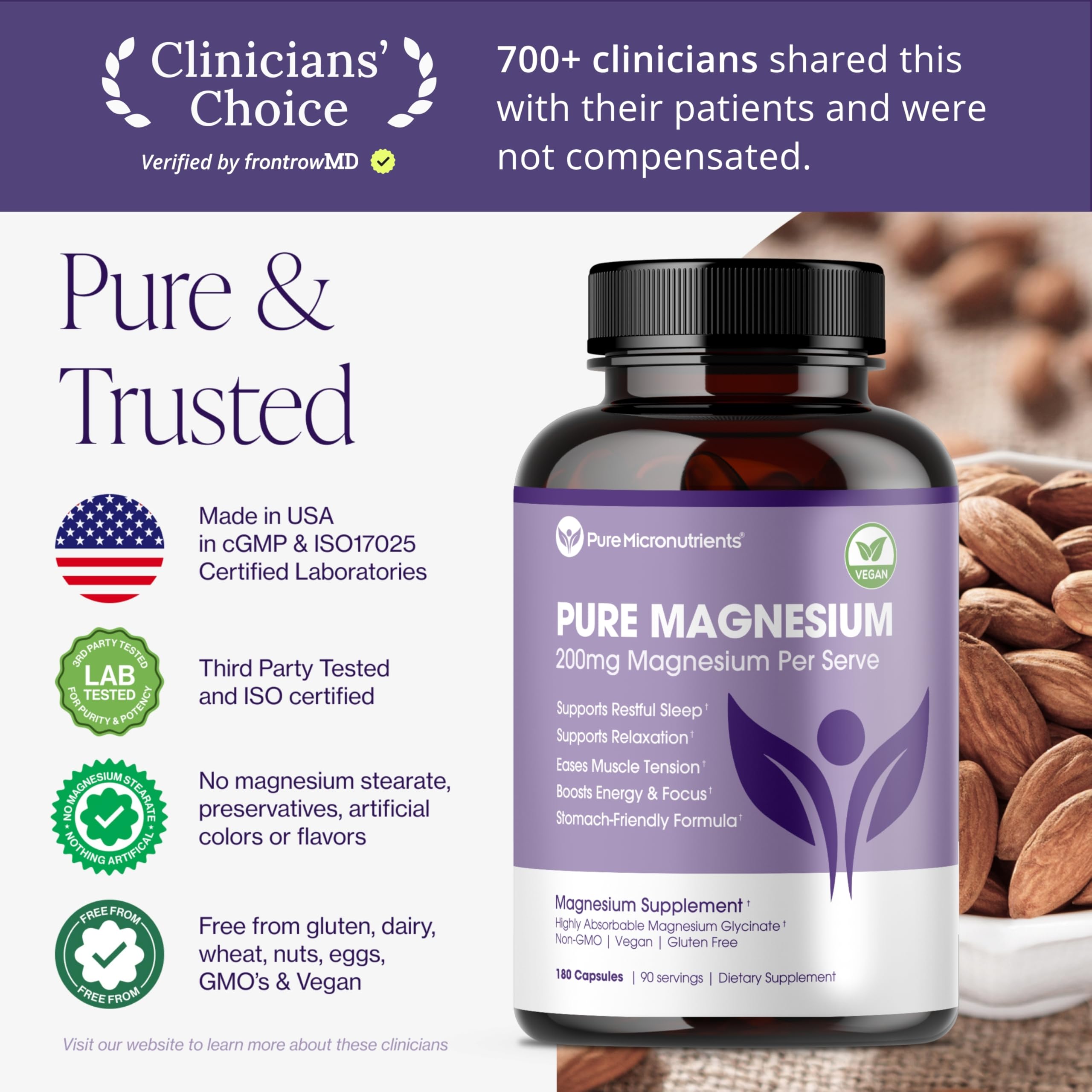 Pure Micronutrients primer plano de textura de la cápsula mostrando calidad