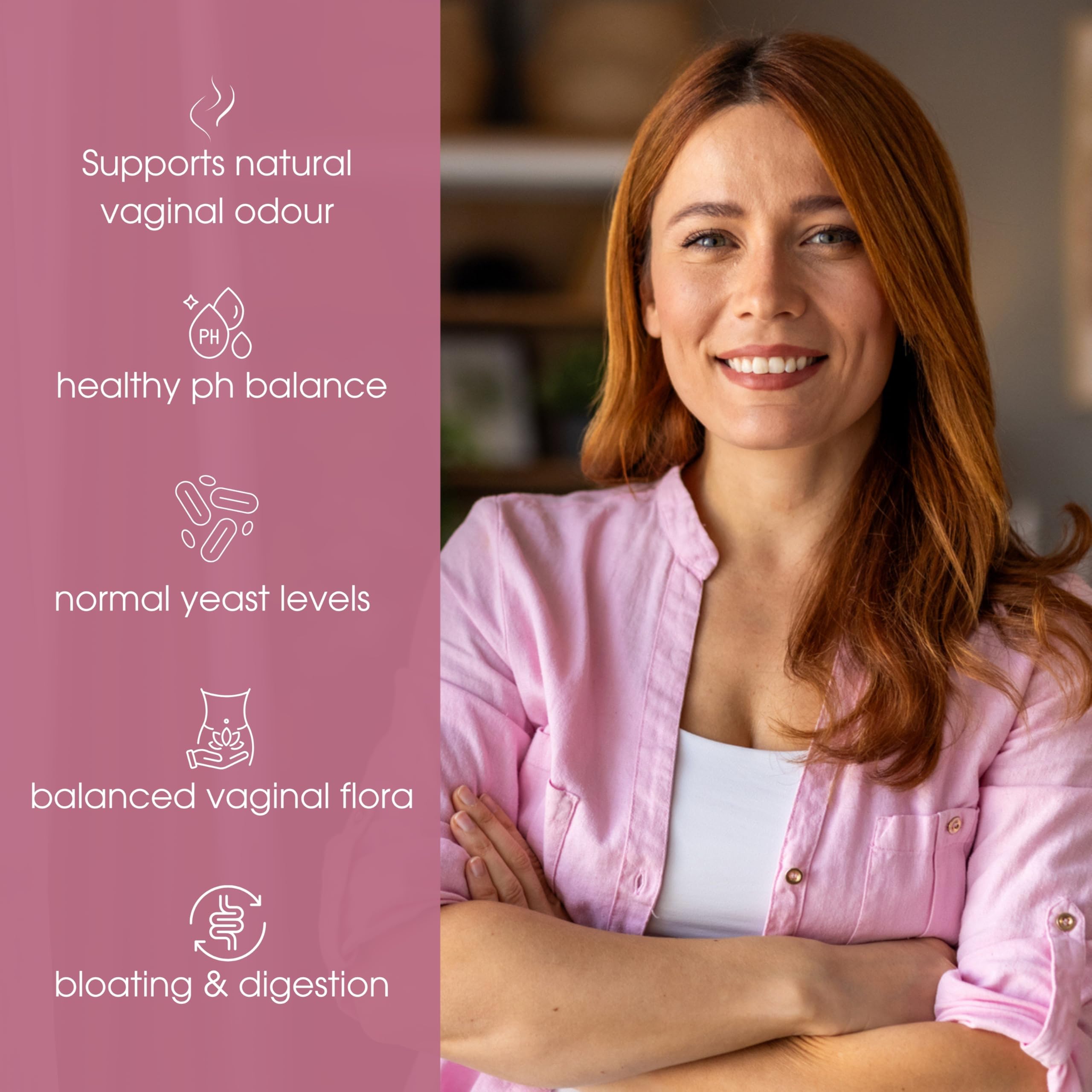 Pure Micronutrients persona tomando cápsula con vaso, uso diario sencillo y discreto