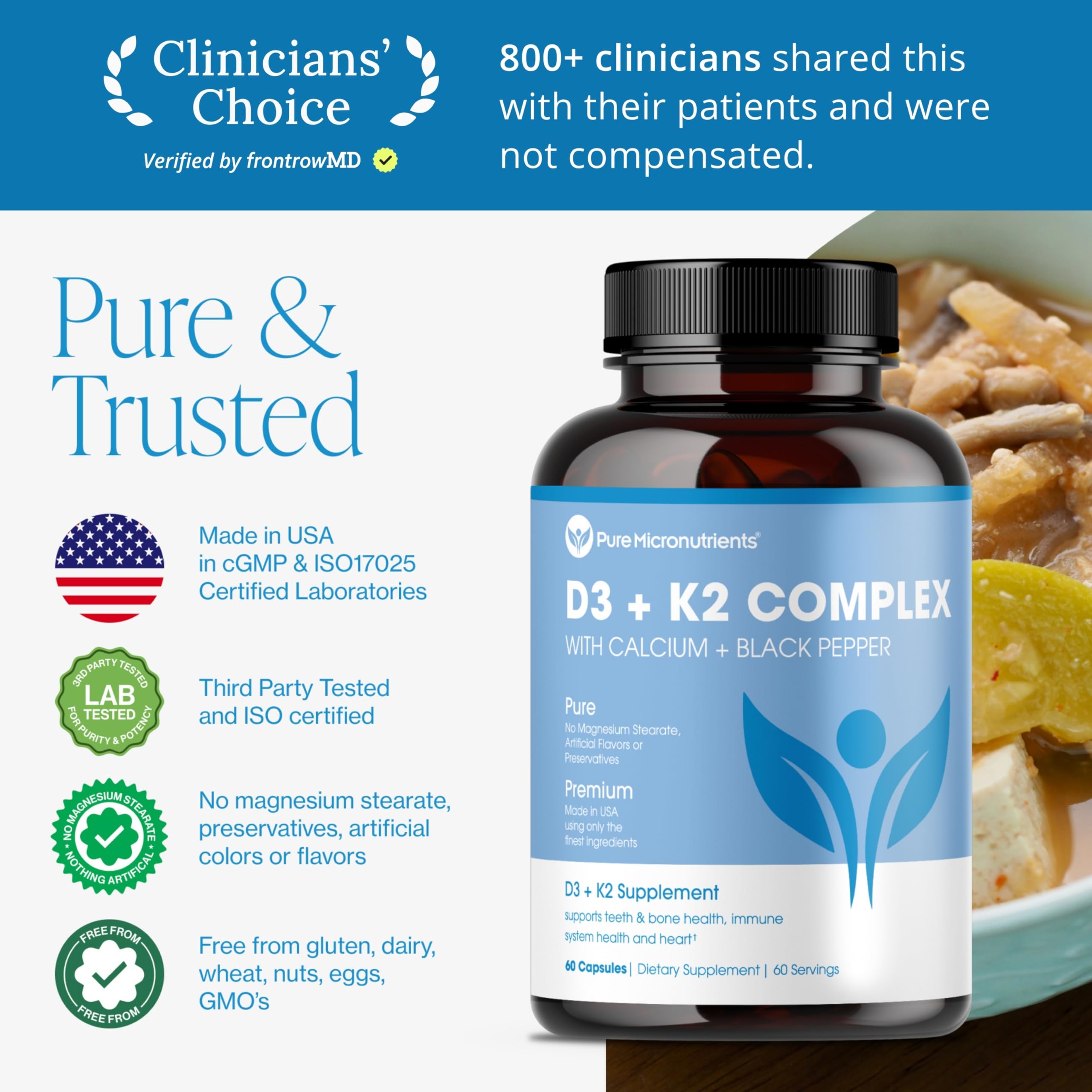 Pure Micronutrients suplemento en rutina matutina para apoyo óseo y energía