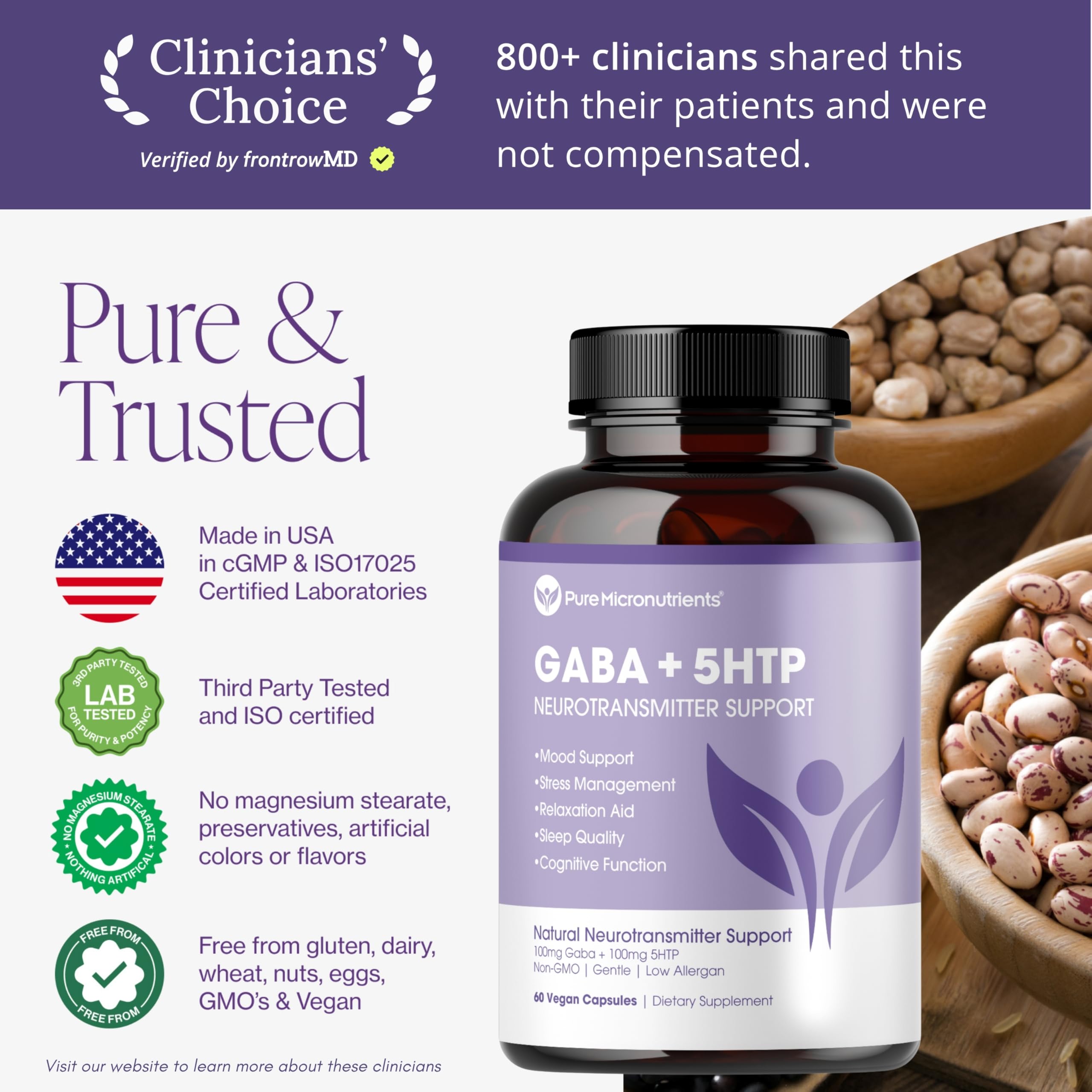 Pure Micronutrients producto en mesita nocturna para rutina de sueño