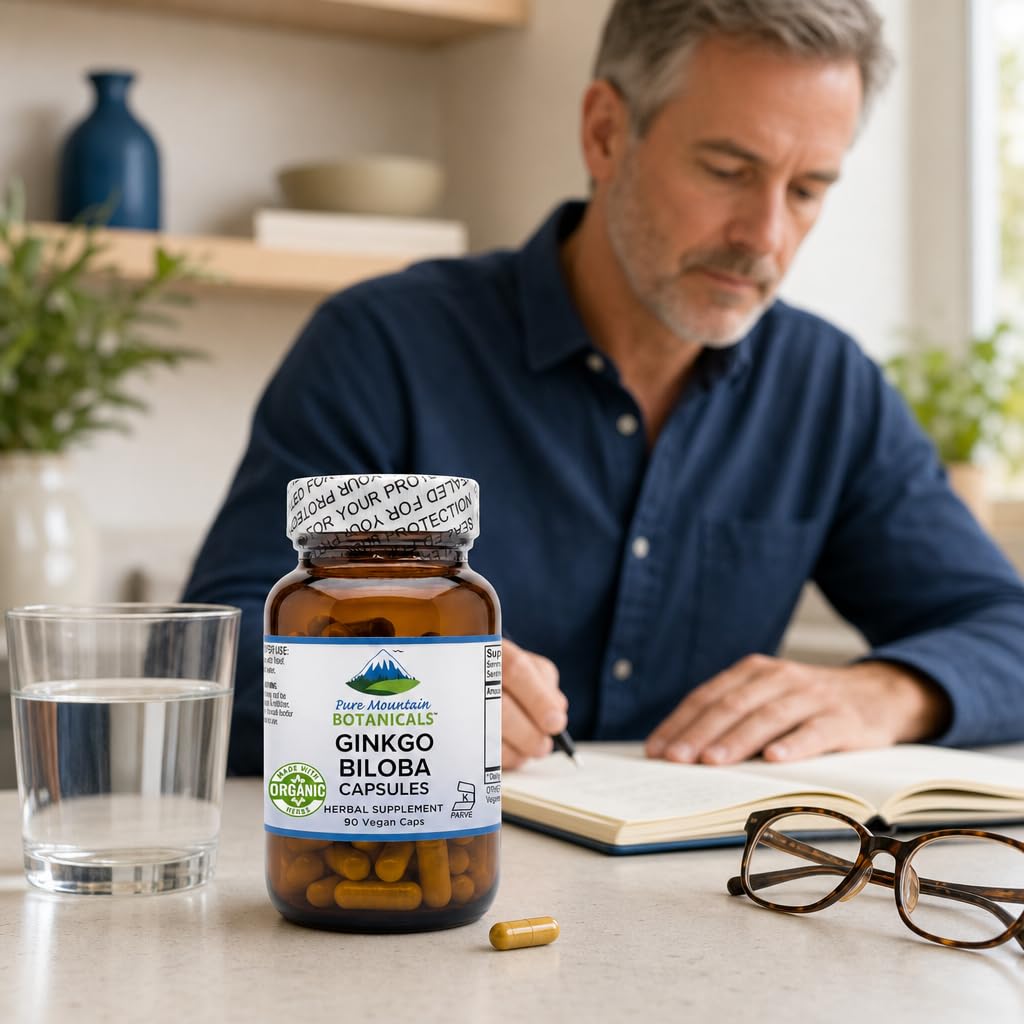 Pure Mountain Botanicals cápsula abierta mostrando contenido íntegro