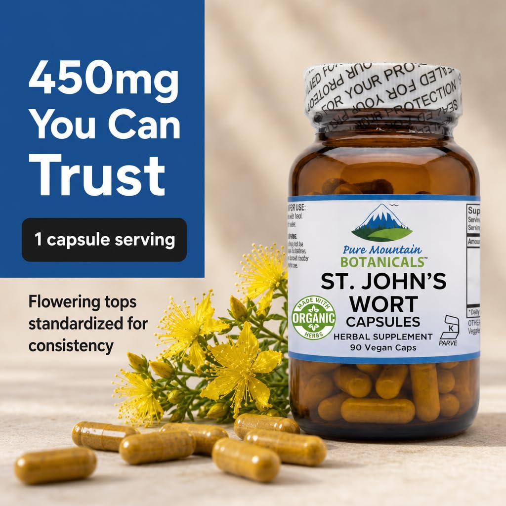 Pure Mountain Botanicals cápsula en mano para control de dosis y simplicidad