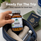 Pure Mountain Botanicals cápsulas en bolso de viaje para comodidad y transporte